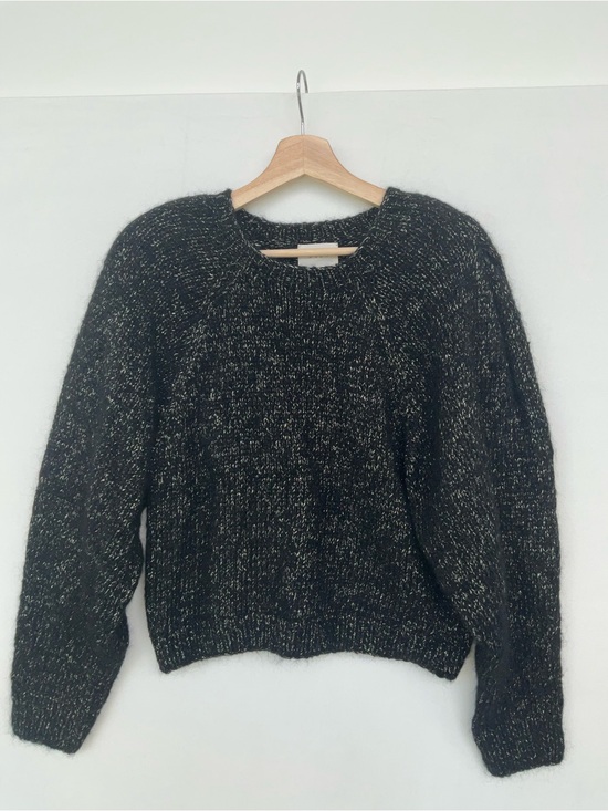Doen Sweaters - Doen Black Scoopneck Wool Jumper Sweater